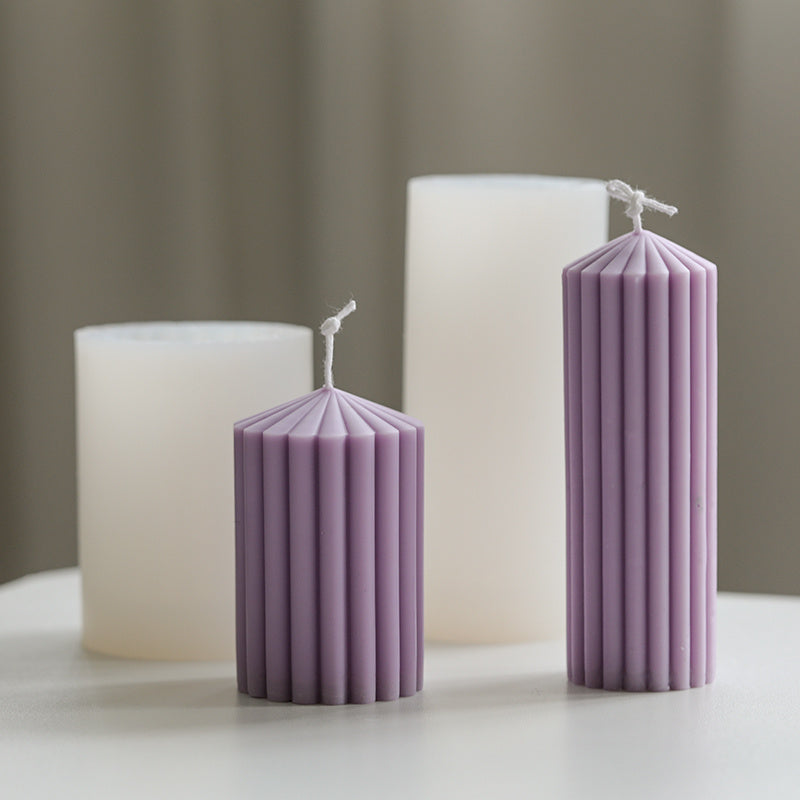 Striped Road Simple Decorative Candle Mould
