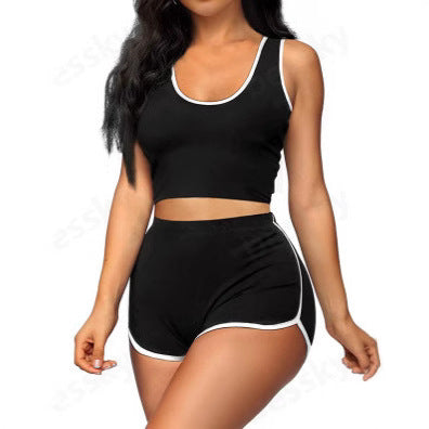 Women's Casual Multicolor Sports Shorts Set – Lightweight and Stylish Activewear