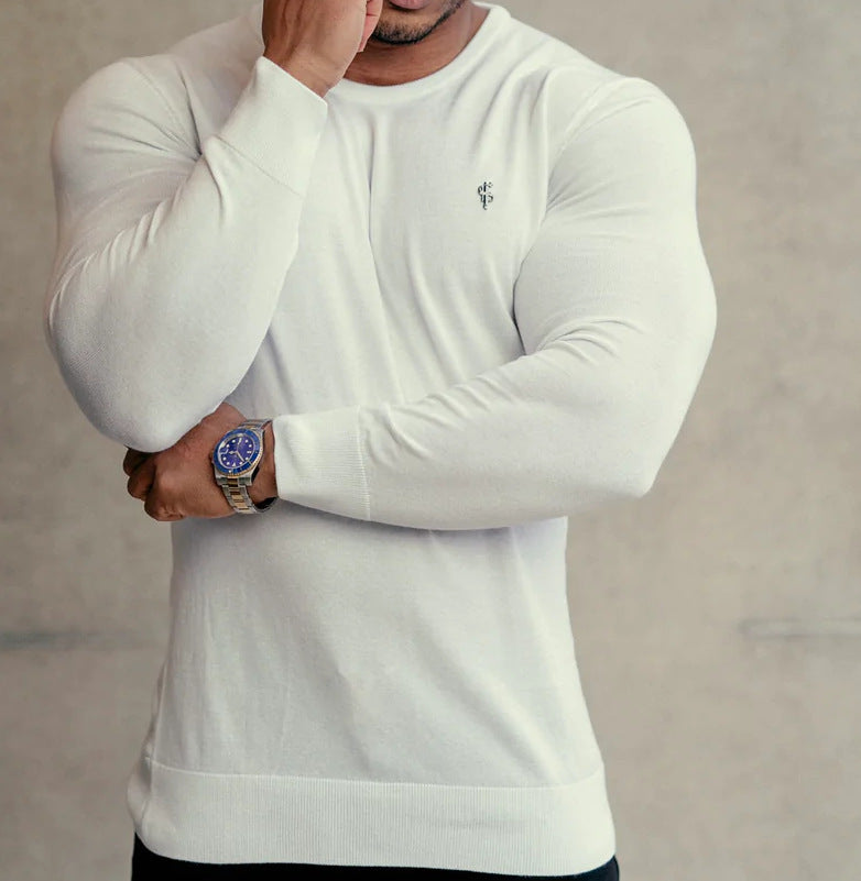 Men's Knitted Embroidered T-shirt