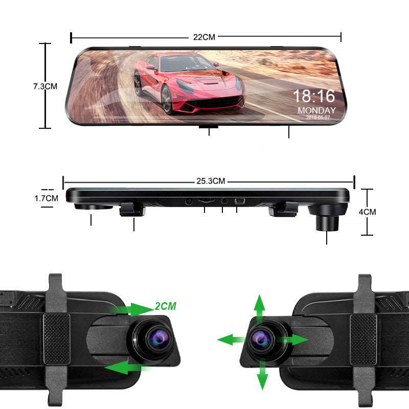 HD Media Rearview Mirror – For Driving Recorder & Reversing Camera