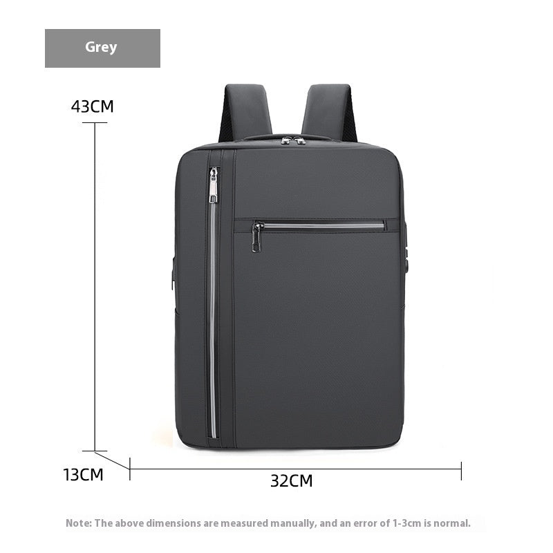 Men's Anti Theft Backpack Password Lock Solid Polyester