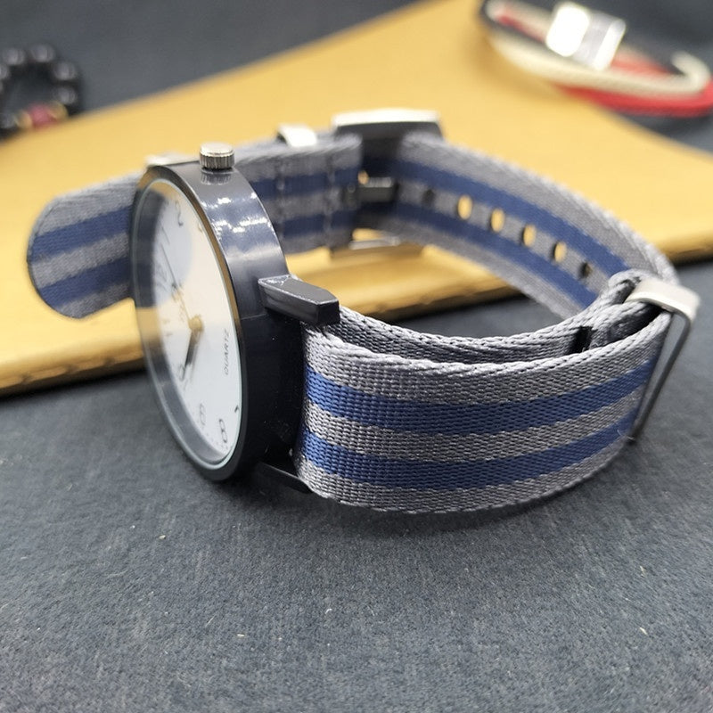 Versatile Leisure Men's Canvas Nylon Woven Strap – Durable Adjustable Band
