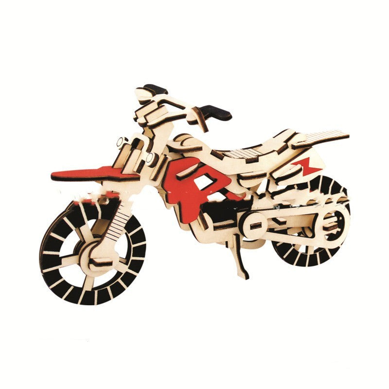 Wooden Stereo Puzzle DIY Car Model Toy