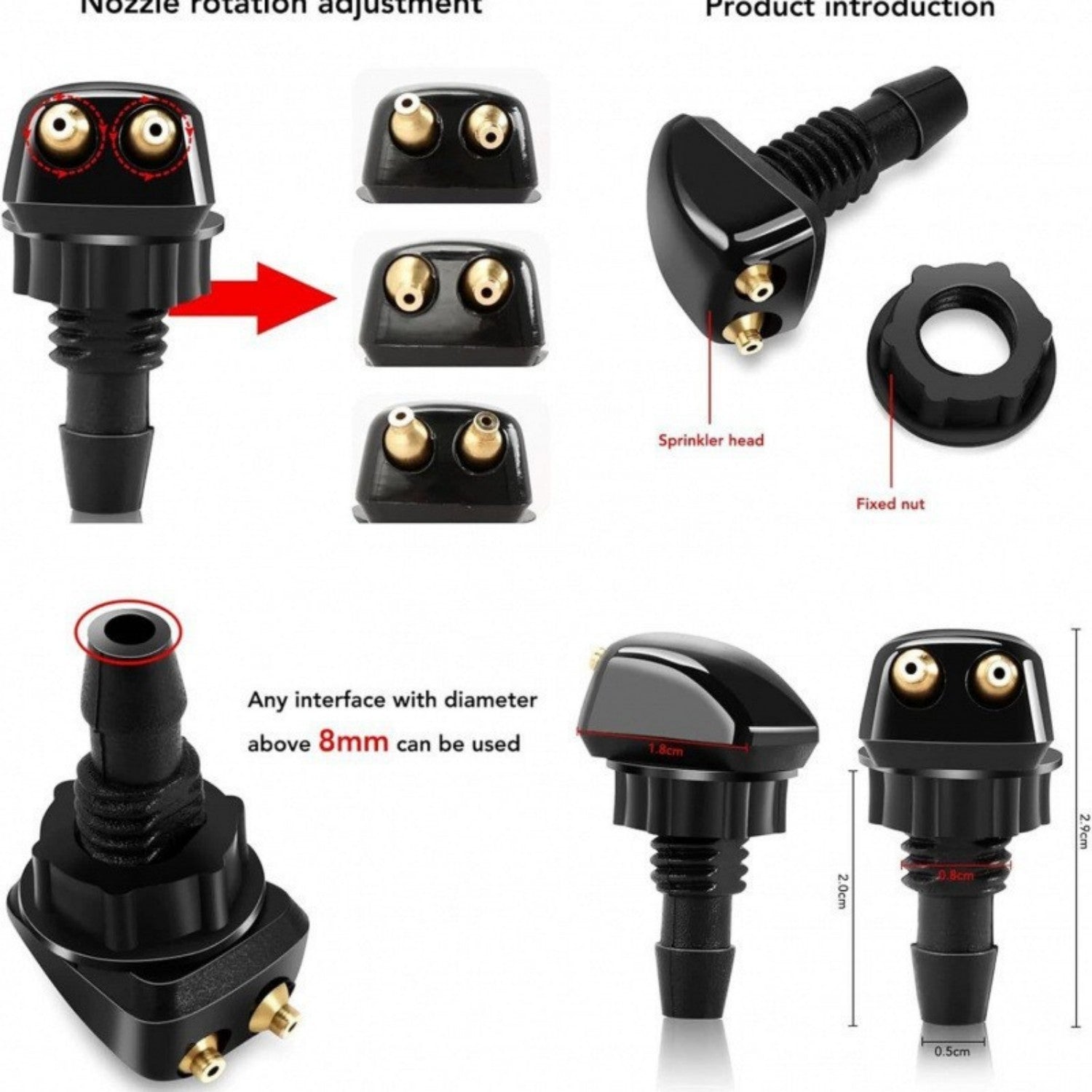 Adjustable Direction Of Spray Auto Parts