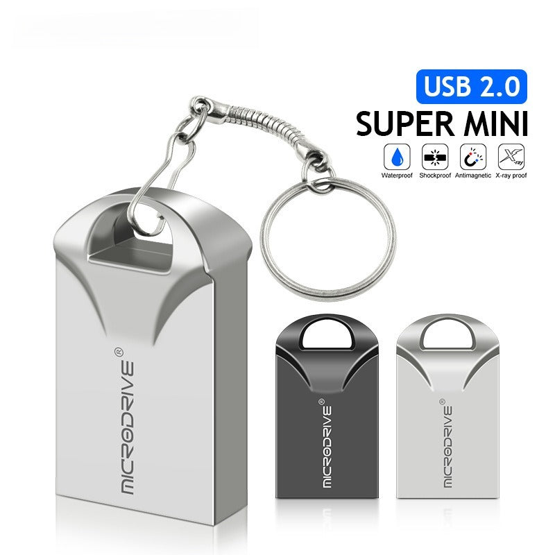 Mini Metal USB Flash Drive – High-Speed USB 3.2, Waterproof Keychain (128GB–1TB)