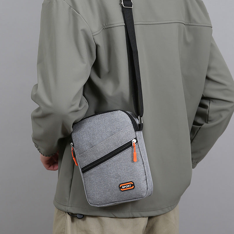 Men's One Shoulder Nylon Crossbody Backpack Slim Travel