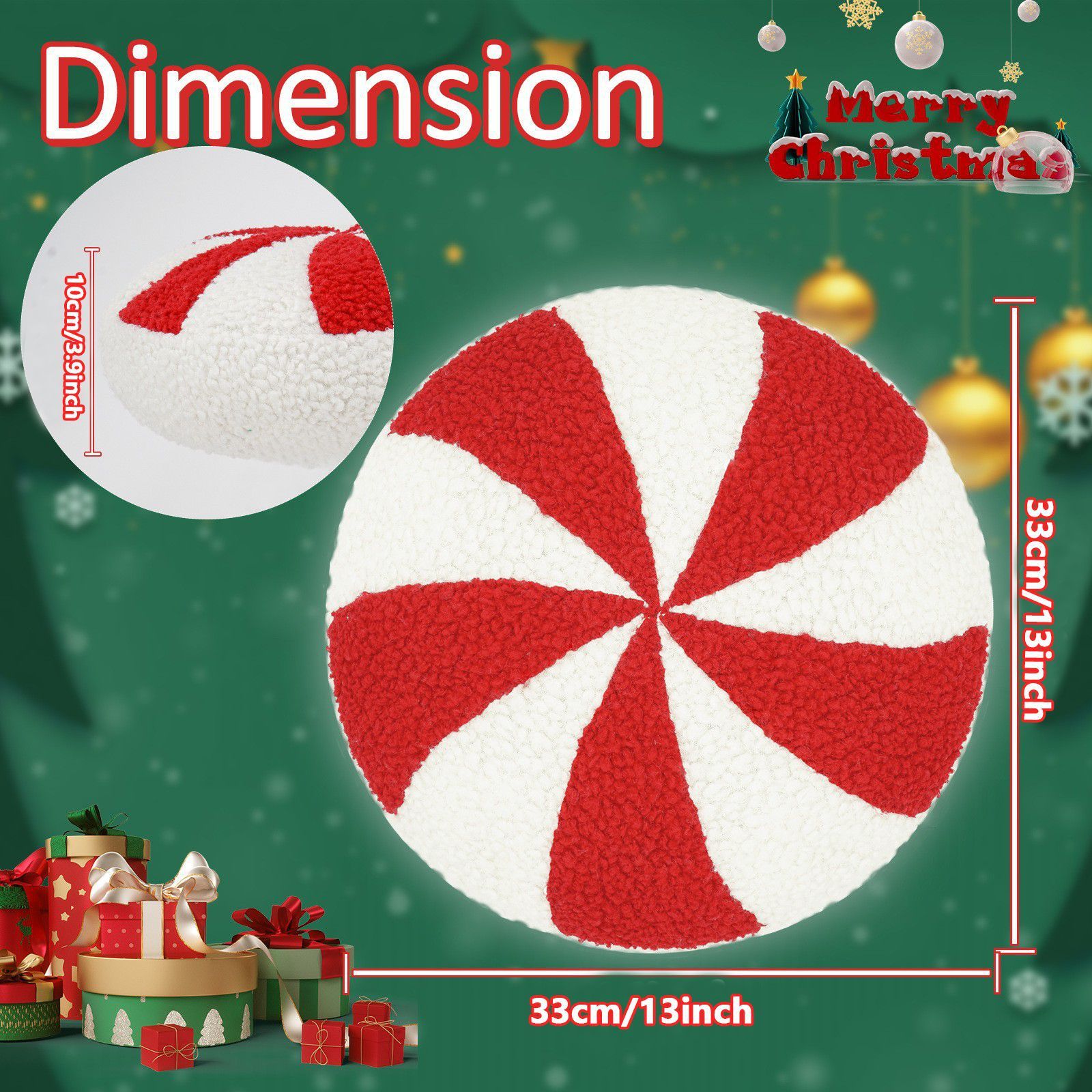Plush Pillow Cushion Creative Christmas Decoration Decorative Candy Pillow