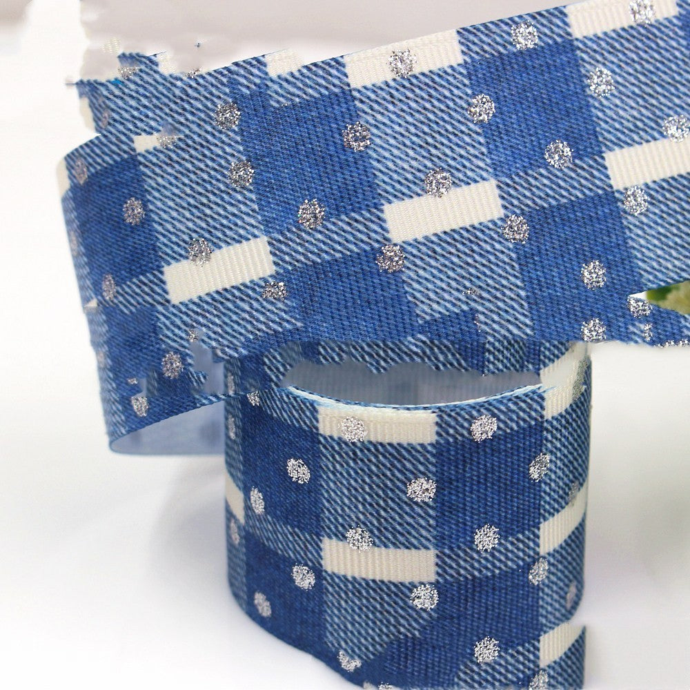 25mm Plaid Laser Silver Thermal Transfer Thread Ribbon – DIY Sewing, Crafts, and Decoration