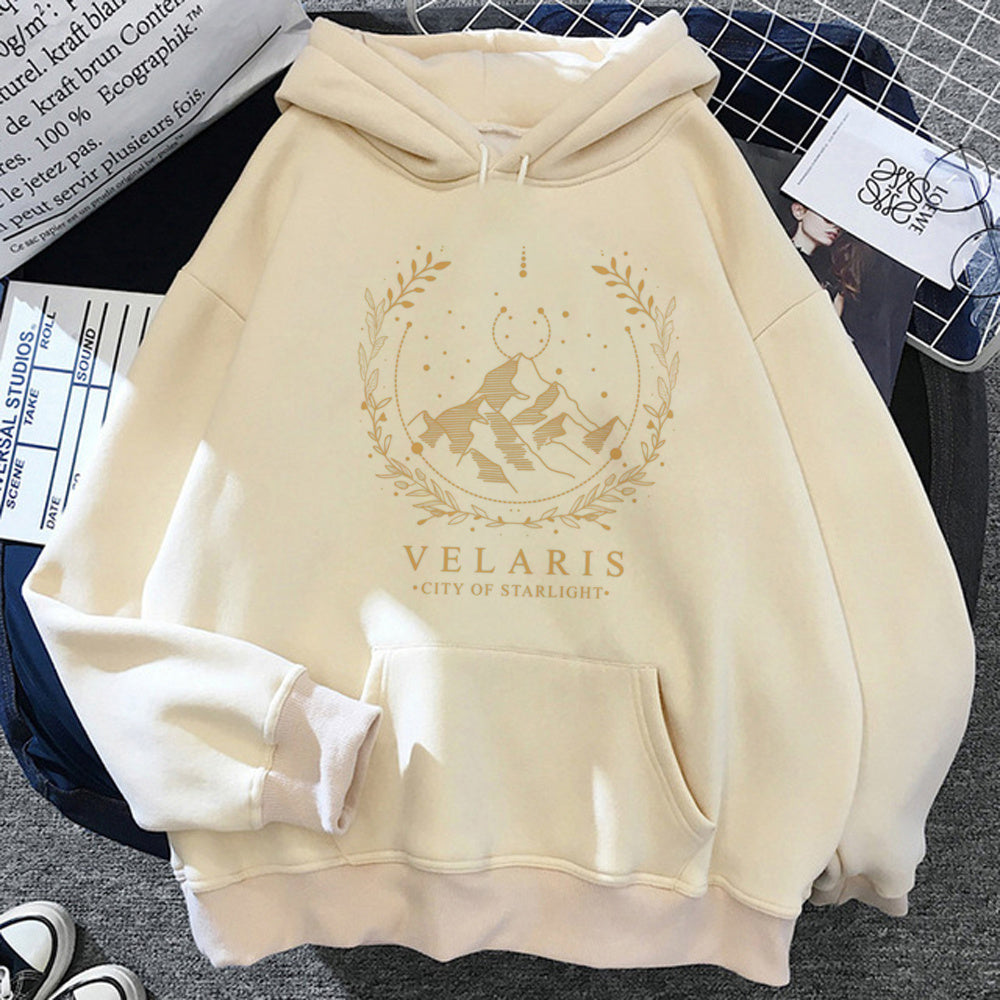 Women Japanese Gothic Aesthetic Hoodie Polyester Relaxed