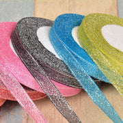 Bow Gold Silk Silver Polyester Ribbon – Craft, Gift Wrap & DIY Decoration Ribbon