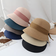 Simple Ribbon Bow Bucket Hat Women's Sun Hat