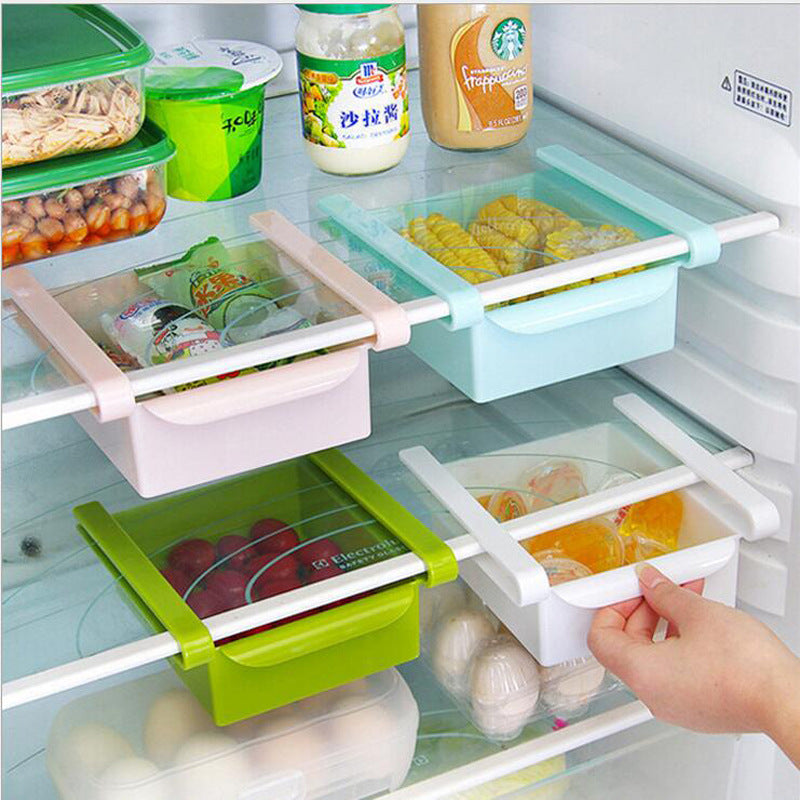 Kitchen Pull-Out Refrigerator Storage Organizer