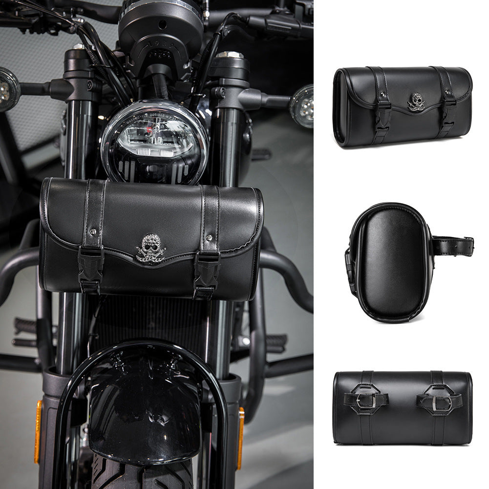 Unisex Punk Retro PU Motorcycle Pannier Bag Saddle Pro