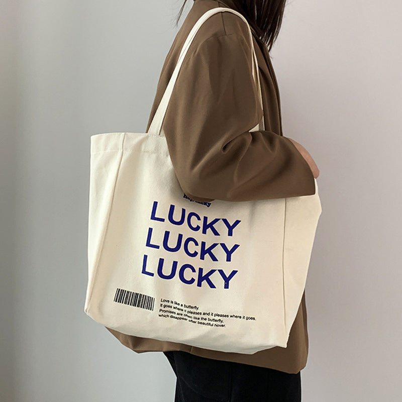 Student Shopping Tote Canvas Bag – Durable & Spacious