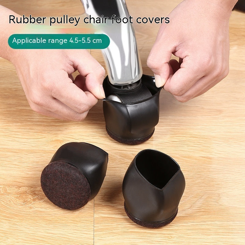 Thickened Wearable Wheel Chair Leg Cap Office Chair Universal Wheel Holder Anti-floor Scraping Board Protective Cover