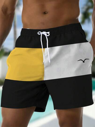 Men’s Printed Pants – Casual Drawstring Diagonal Pocket Trousers
