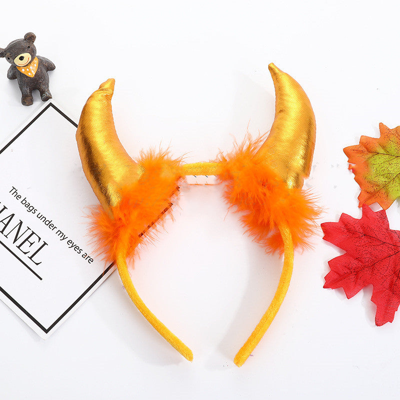 Halloween Decoration Props Demon Horn Headband Atmosphere Performance