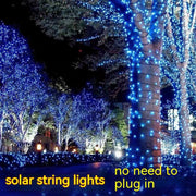 Solar Powered String Lights Outdoor Waterproof LED with 8 Lighting Modes