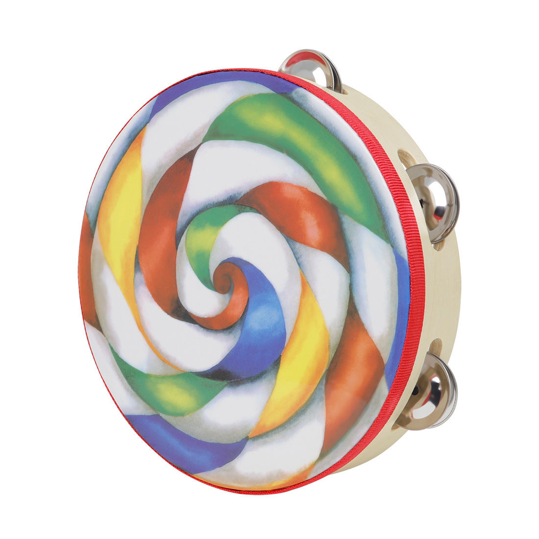 8-inch Lollipop Single Row Hand Tambourine