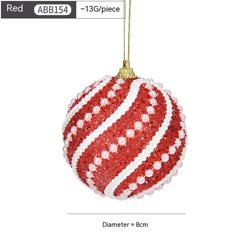 Christmas Tree Decoration With Ball Powder Hanging Ornaments