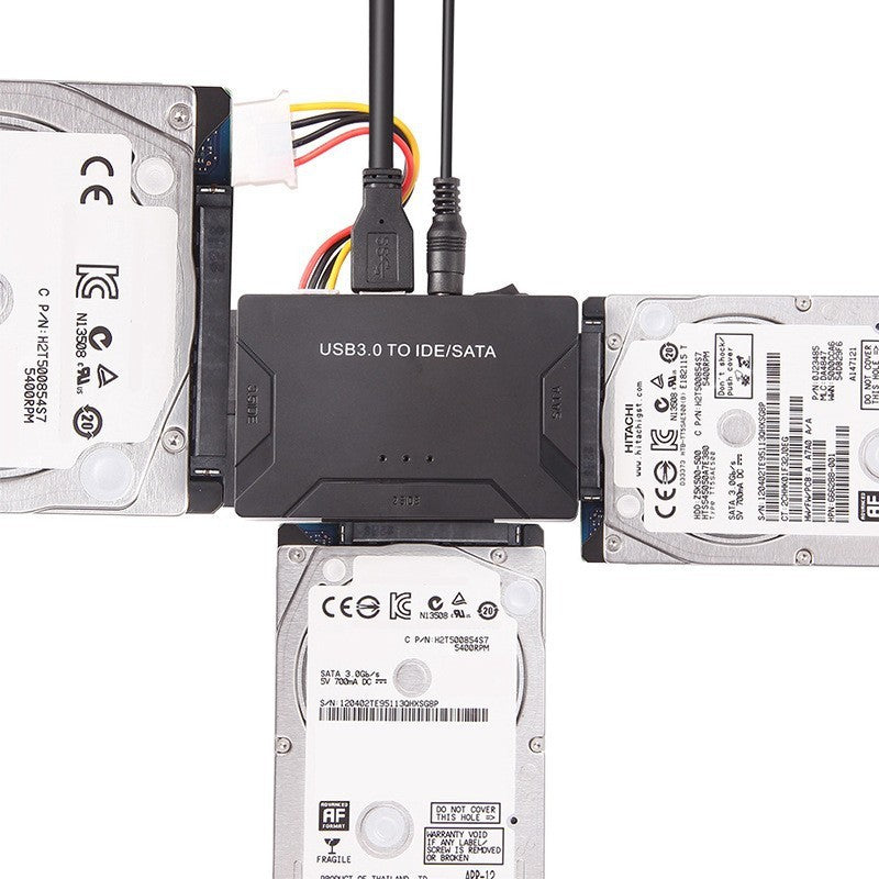 3-in-1 USB 3.0 to SATA/IDE Adapter – 2.5″/3.5″ Hard Drive & 5.25″ Optical with Power