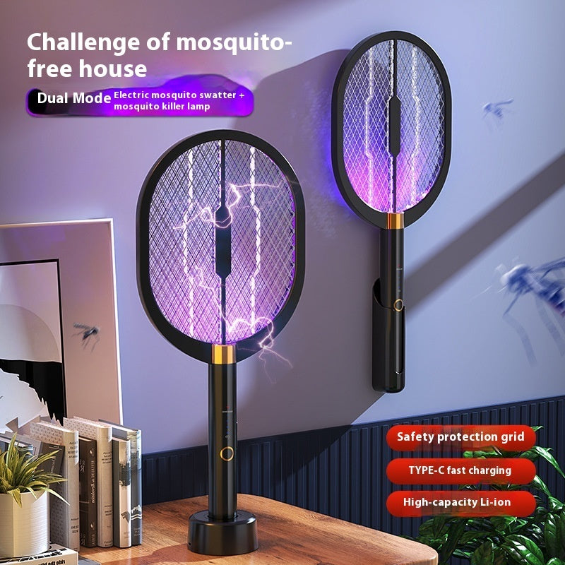 Electric Mosquito Swatter With Rechargeable Automatic Mosquito Attraction