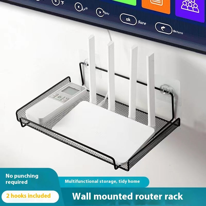 Home Wall Mounted Router TV Set-top Box Storage Rack