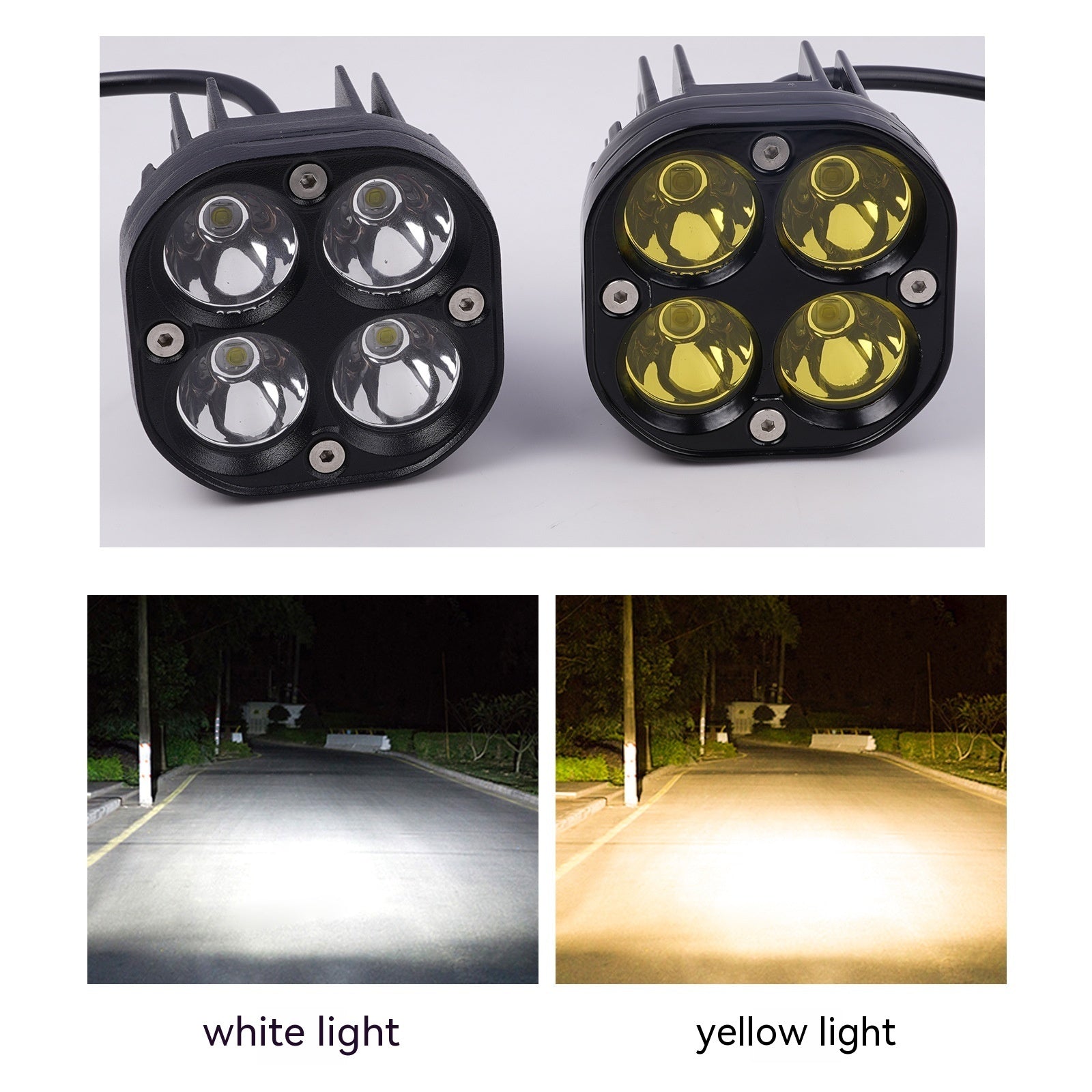 Motorcycle Car Modification Four-eye Headlight