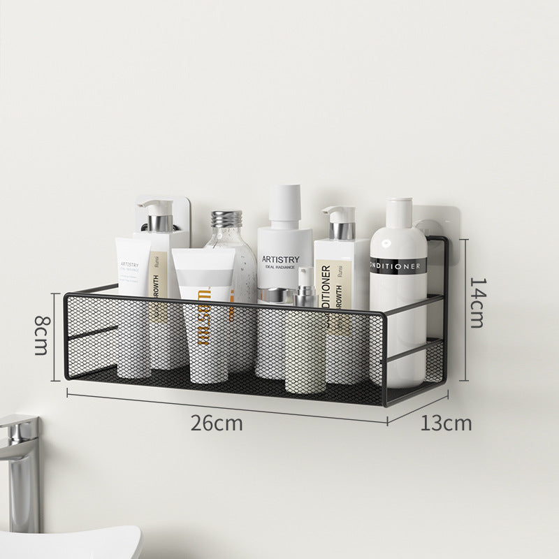 No-Drill Wall-Mounted Bathroom Shelf – Shower Shampoo Organizer & Toilet Accessories