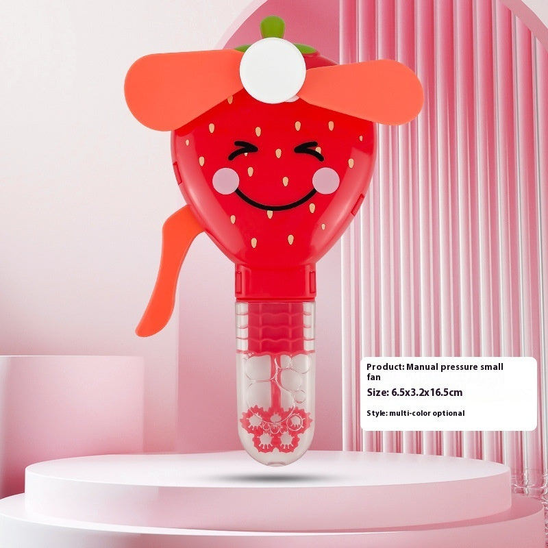 Mini Hand Pressure Fan Bubble Wand Toy