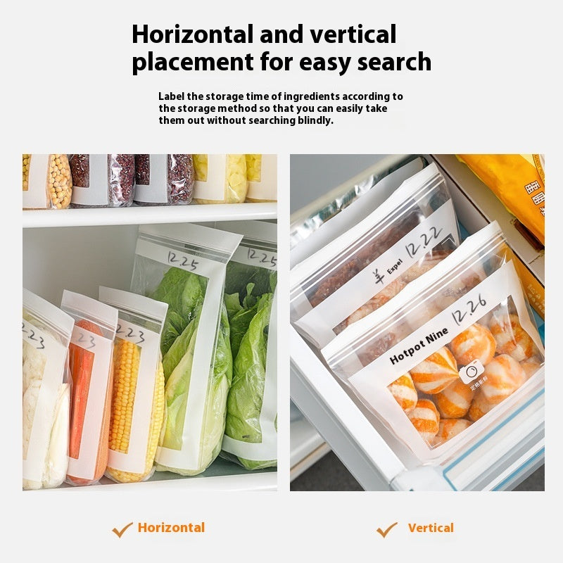 Food Grade Freshness Protection Package Household Extra Thick Retain Freshness Envelope Bag Zip Lock Bag Kitchen Refrigerator Freeze Storage Split Storage