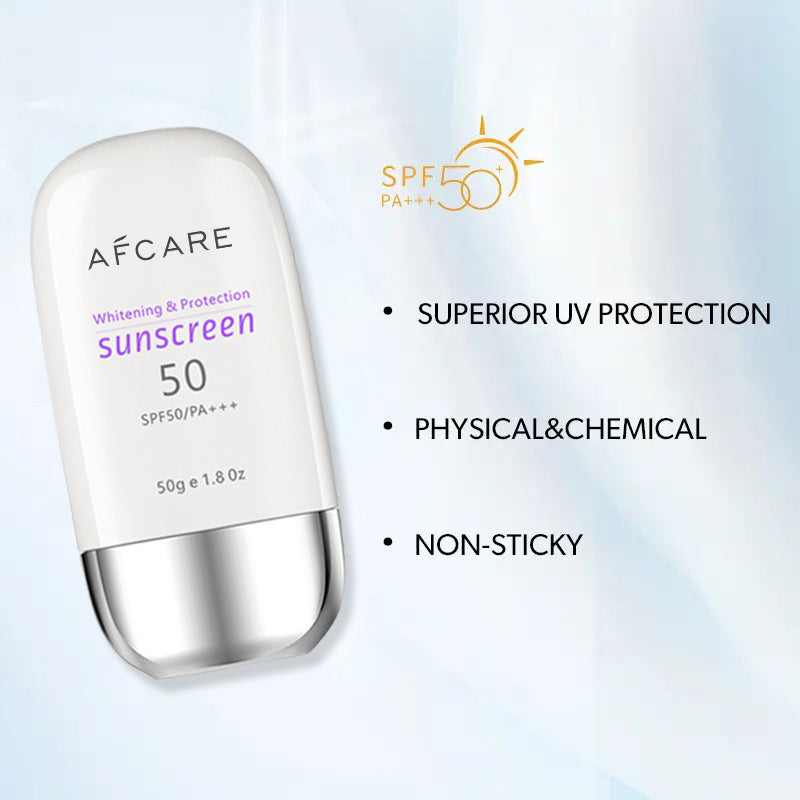 Plastic Bottle Sunscreen SPF 50 Non Greasy Facial Primer