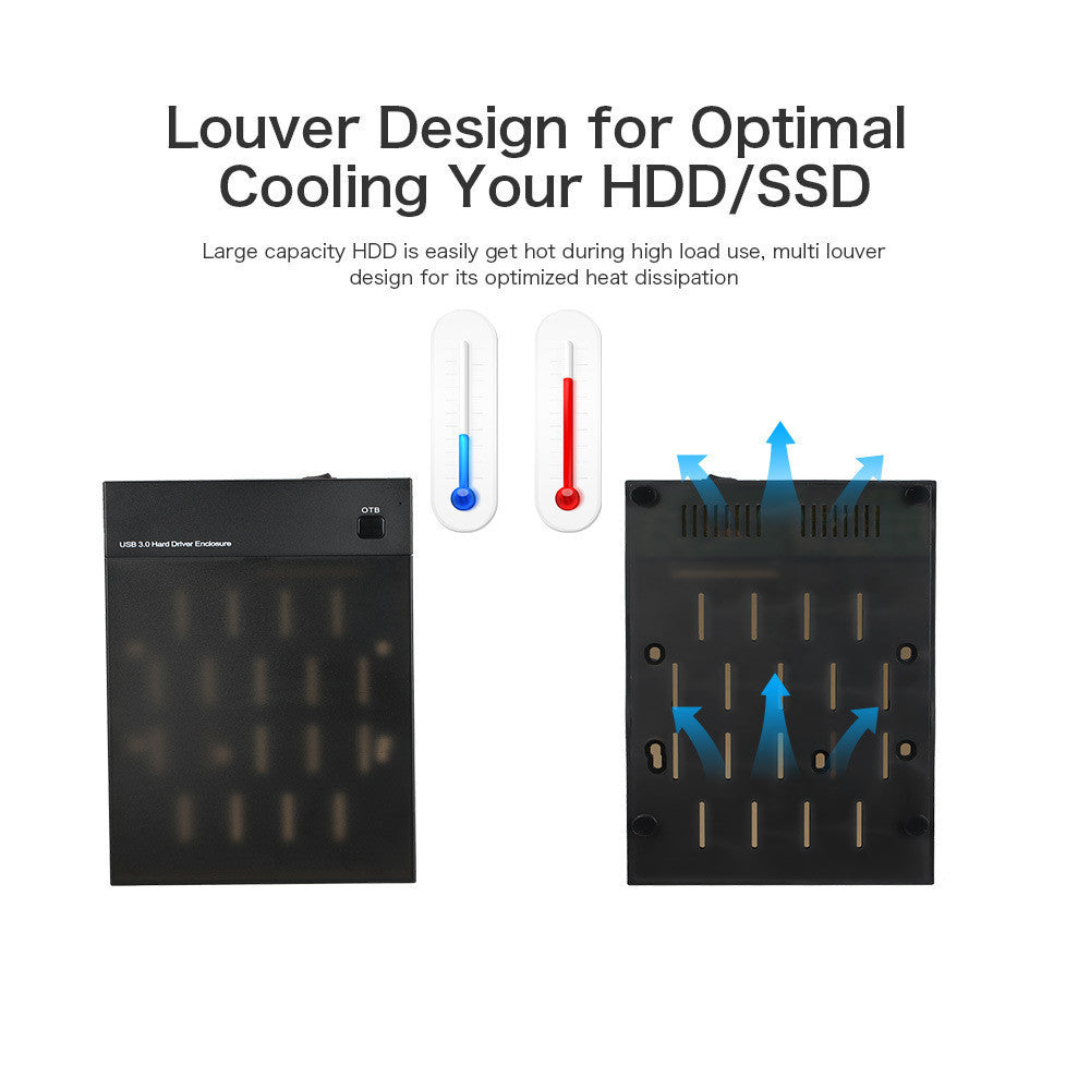 USB 3.0 Mobile & Desktop Hard Disk Box – Fast External Storage Enclosure