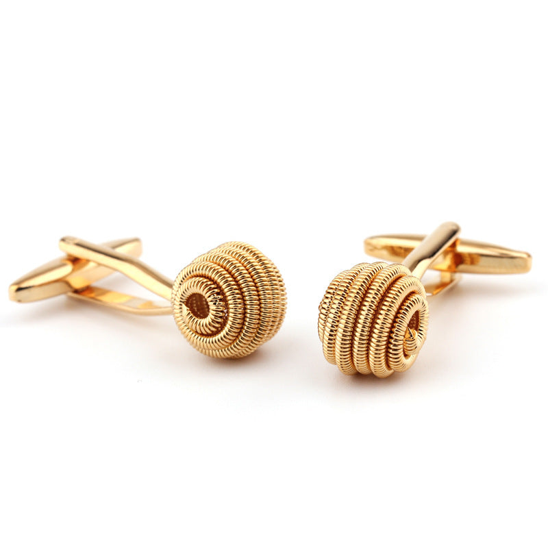 Gold Twist Cufflinks – Classic All-Match Shirt Accessories