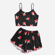 Women's Sleeveless Camisole Top and Shorts Pajama Set – European and American Style Homewear