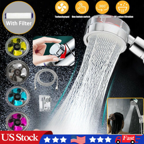 Modern Minimalist Compact Supercharged Shower Nozzle – Small Waist Fan Design