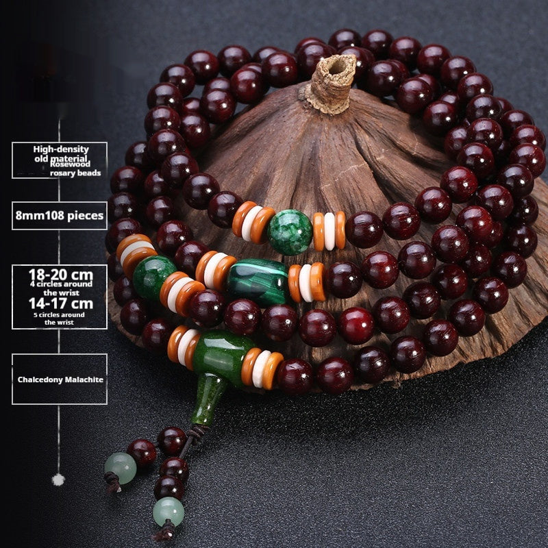 Pterocarpus Santalinus Bracelet Men's 108 Beads