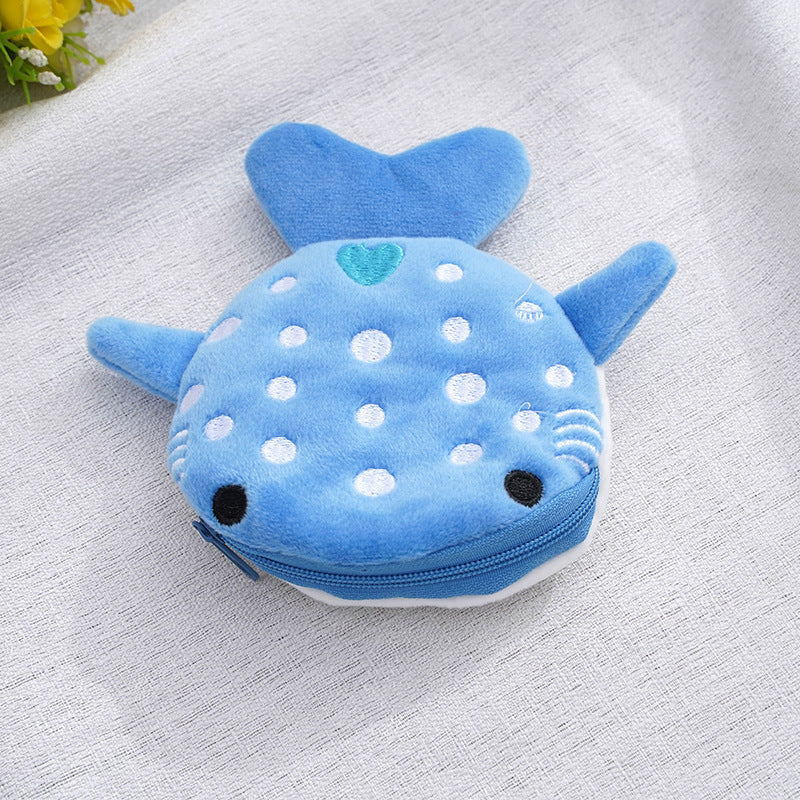 Plush Children’s Shark Coin Purse – Cute Cartoon Pendant Wallet