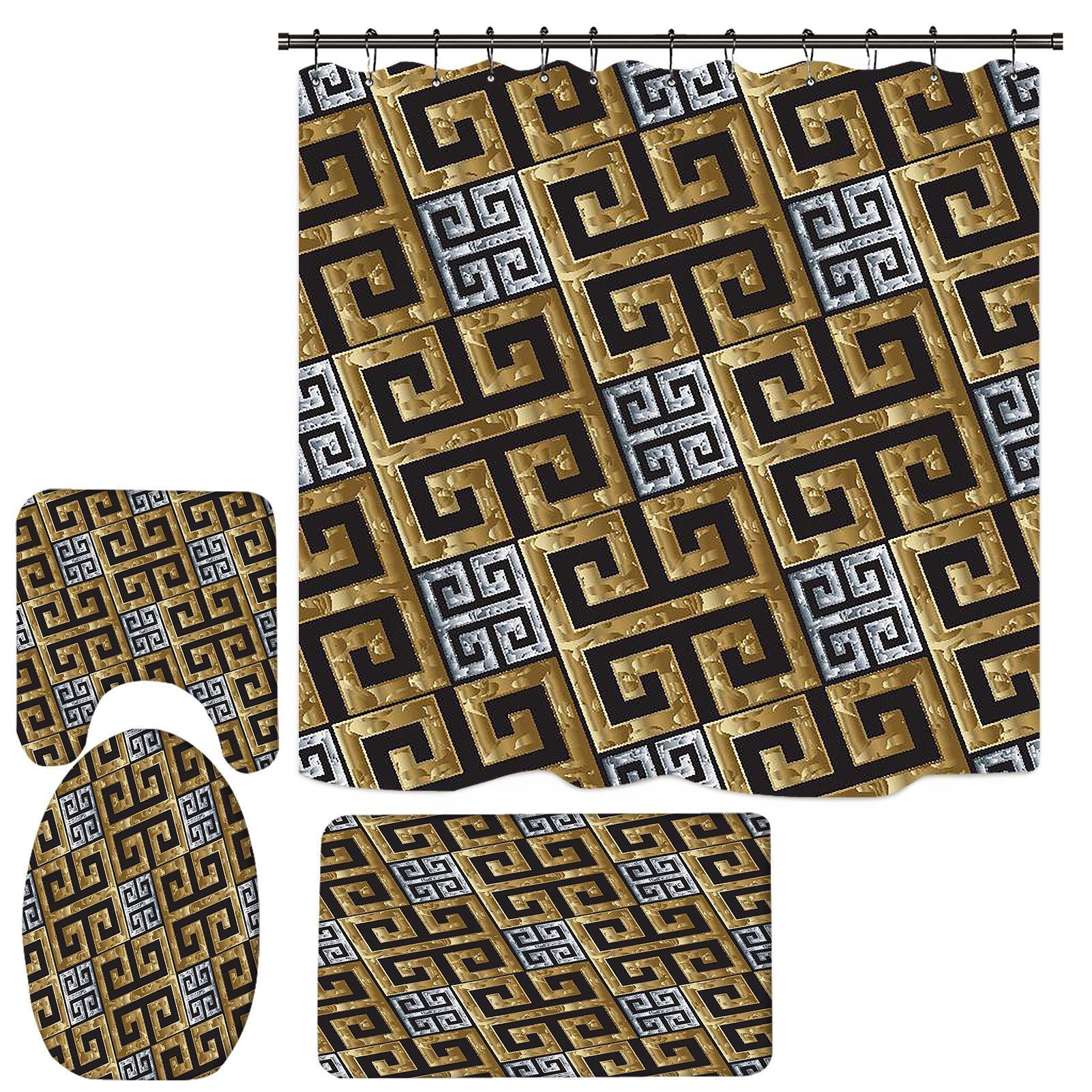 3D Digital Printing Punch-free Polyester Shower Curtain