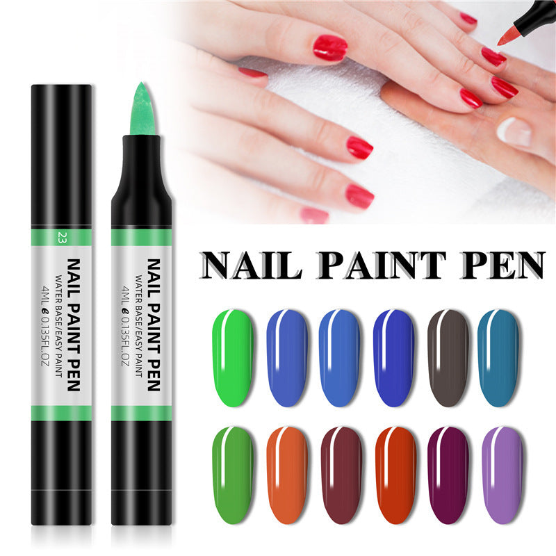 Plastic Nail Art Pen 24 Color Water Based Flower Painting