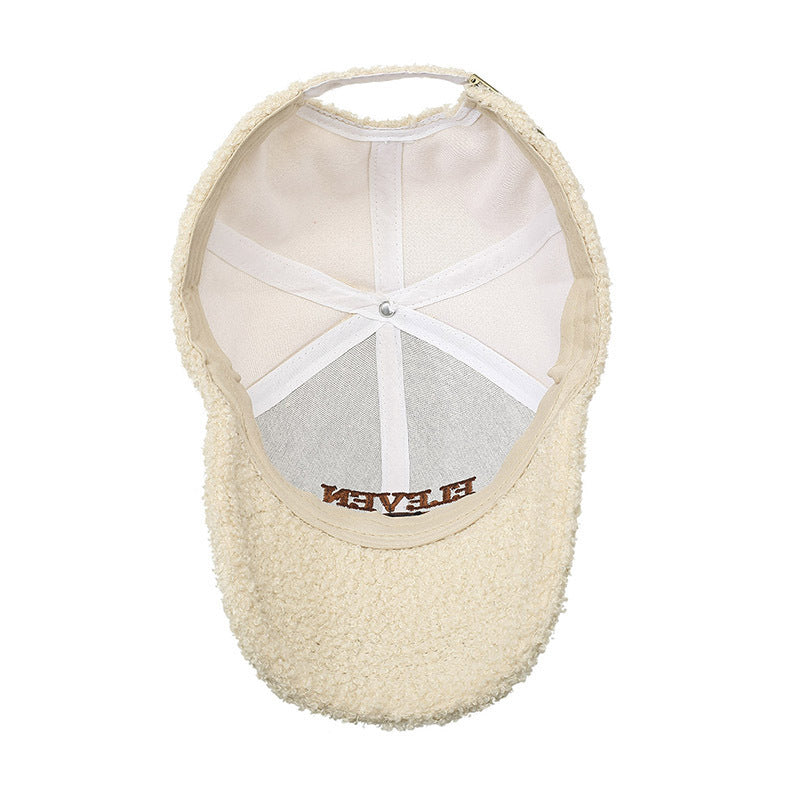 Winter Lambskin Thickened Warm Baseball Cap