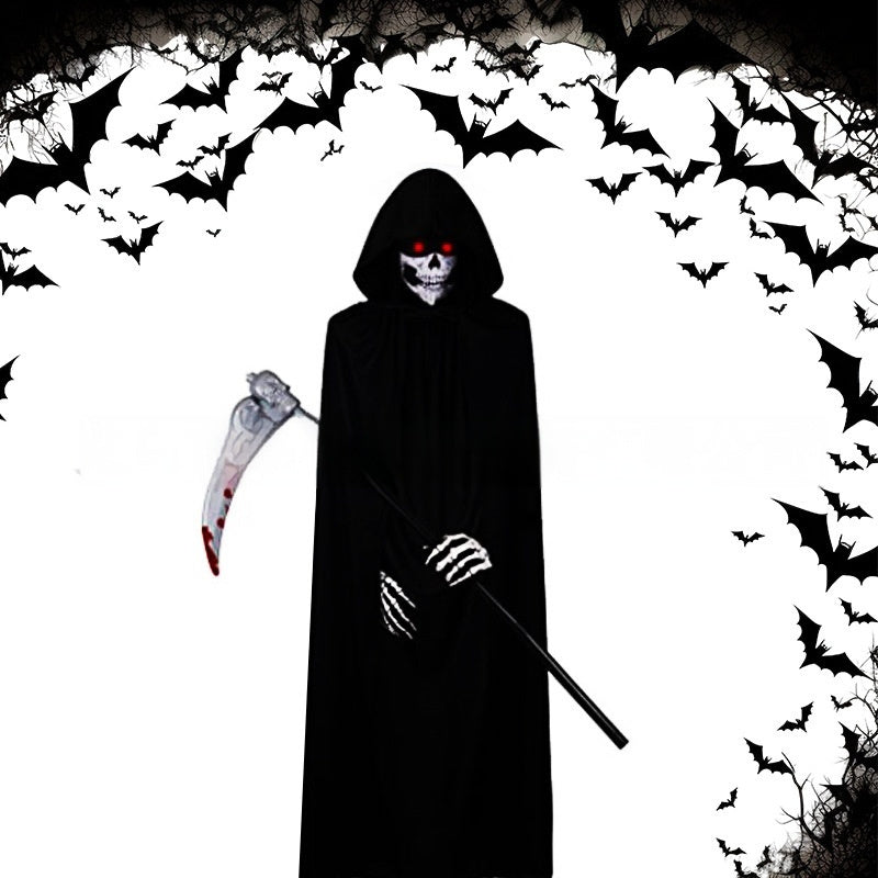 Kids Black Cloak Costume – Halloween Party Wizard Robe Outfit