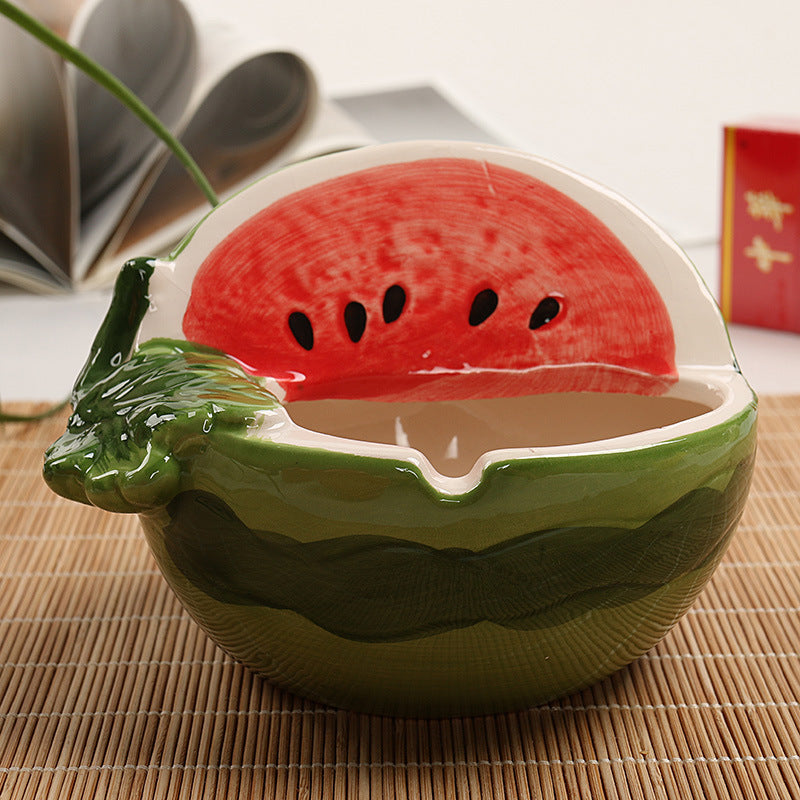 Home Ceramic Fruit Crafts Ashtray