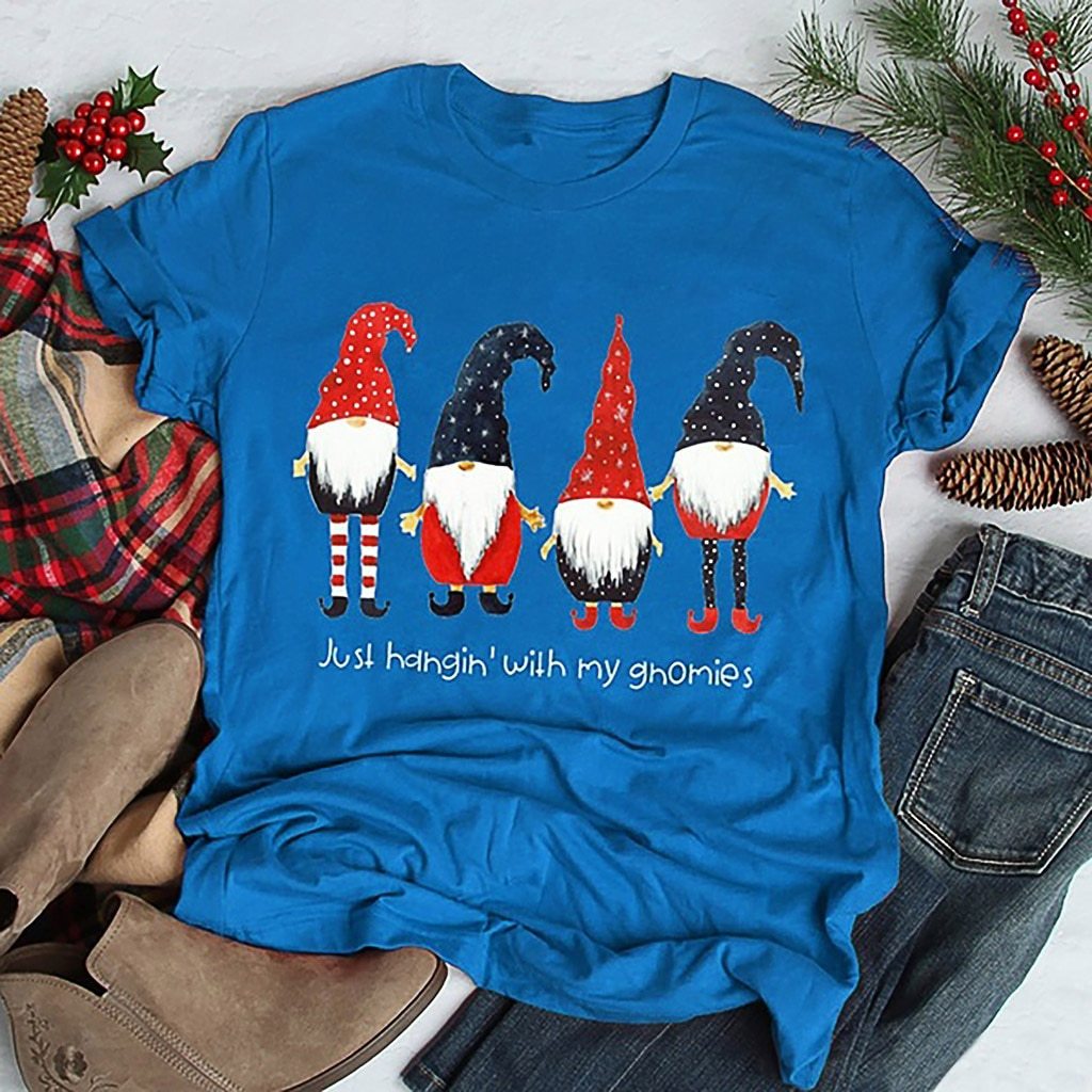 Women's Christmas T-shirt Short Sleeve