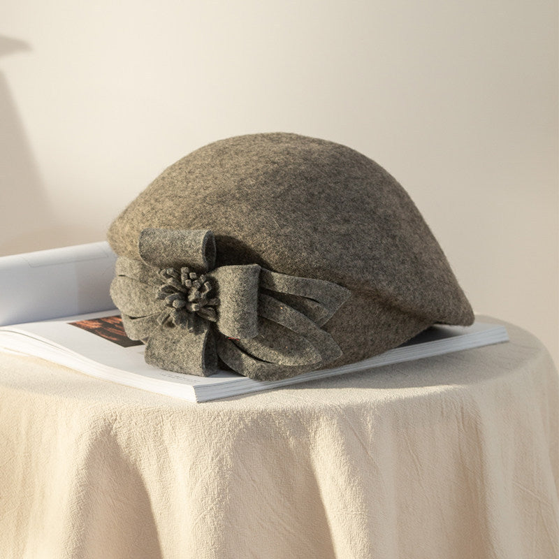 Women's Korean Style English  Woolen Felt Hat