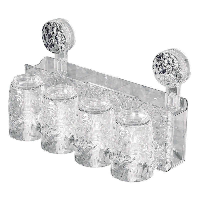 Suction Cup Type Wall-mounted Punch-free Good-looking Bathroom Toothbrushing Set Family Set