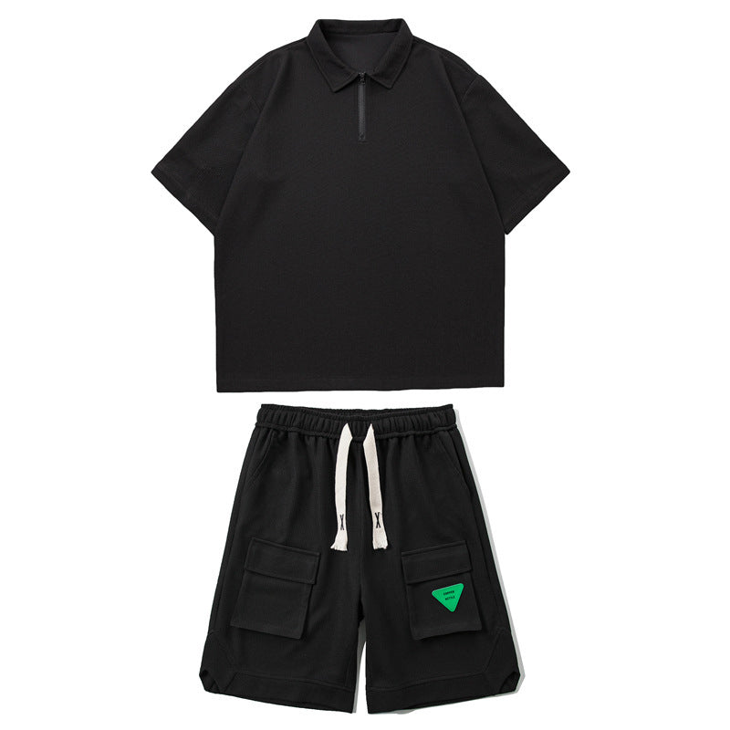 Set Men's Casual Sports Sleeve Shorts