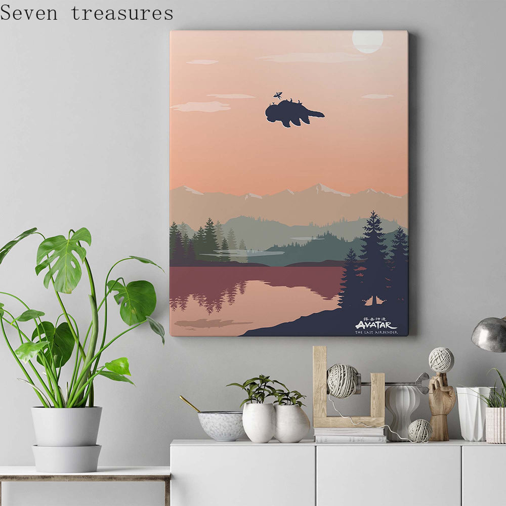 Modern Sofa Wall Art – Abstract Decorative Canvas Painting for Living Room & Bedroom