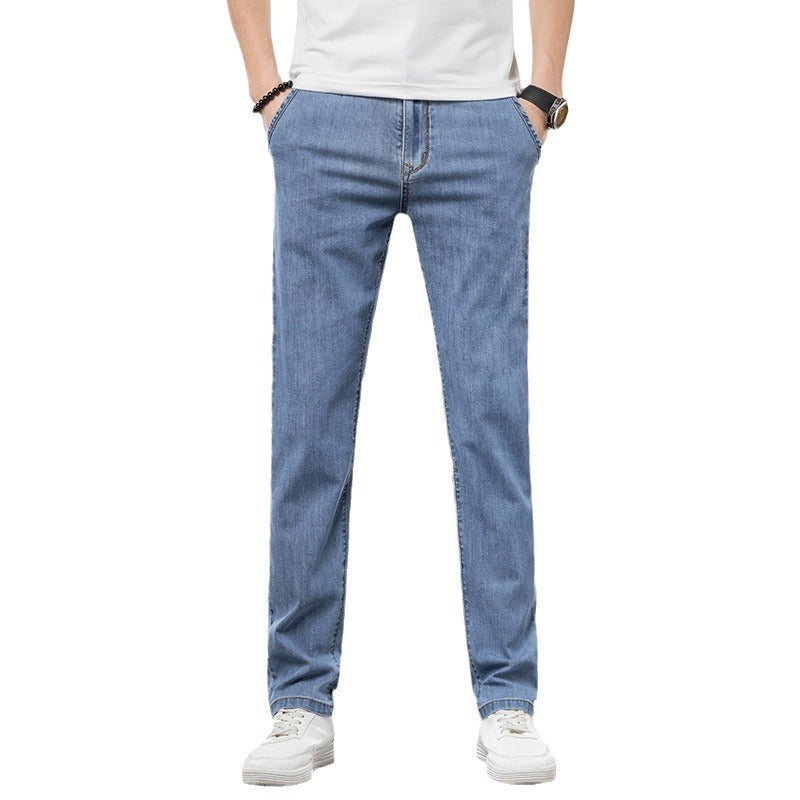 Men’s Simple Straight Jeans – Popular Loose Casual Denim