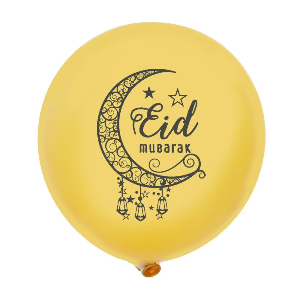 Eid Mubarak Latex Balloons for Ramadan Kareem Festival